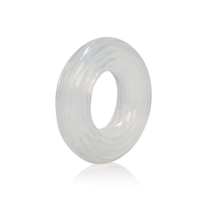 CalExotics Premium Silicone Ring - Large - Clear - Ultra-Stretchy and Seamless