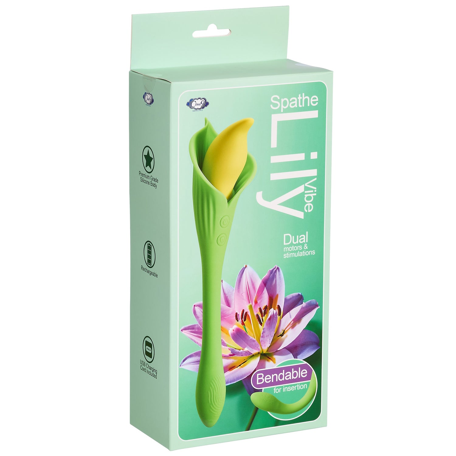 Cloud 9 Novelties Spathe Lily Vibe – Green – Dual-Motor Vibrator