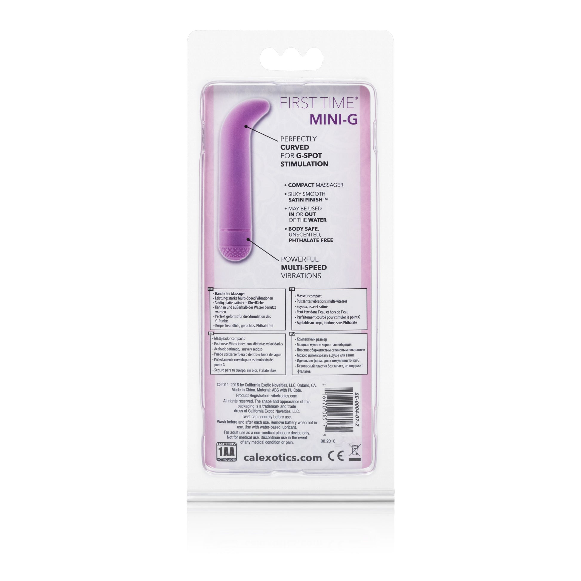 CalExotics First Time Mini G-Vibe - Purple - Multi-Speed Waterproof Vibrator