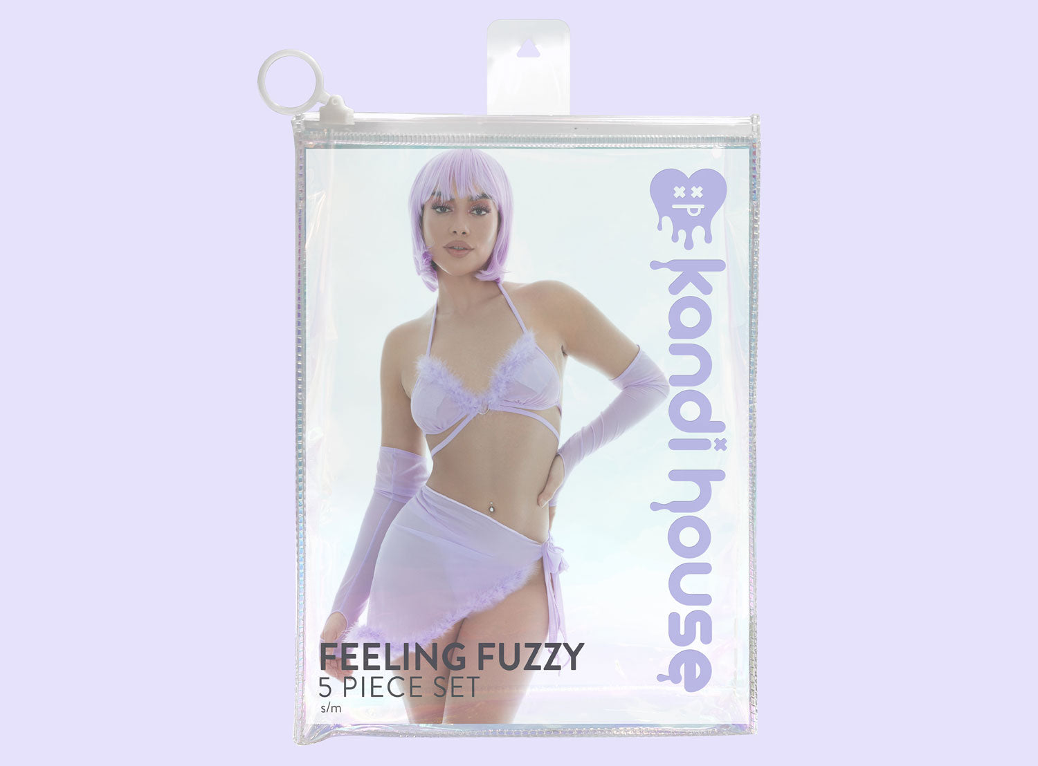 KandiHouse Feeling Fuzzy 5pc Set – Small/Medium – Lilac