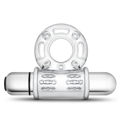 Blush Stay Hard 10 Function Vibrating Bull Ring - Clear