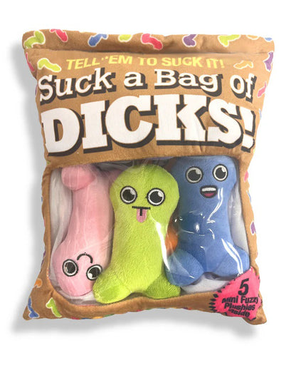 Little Genie Suck a Bag of Dicks Plushy Pillow with 5 Plush Dicks – Multi