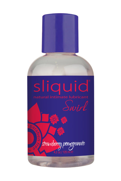 Sliquid Naturals Swirl Strawberry Pomegranate Flavored Water-Based Lubricant – 4.2 Fl. Oz.