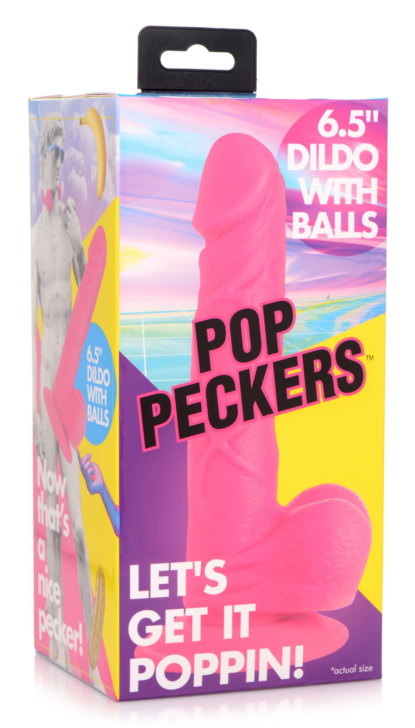 Pop Pecker 6.5 Inch Dildo with Suction Cup Base - Pink