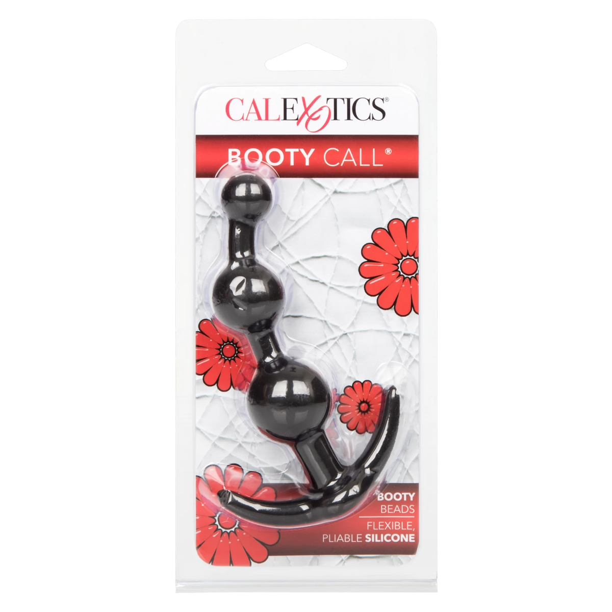 CalExotics Booty Call Booty Beads - Phthalate Free Silicone - Black