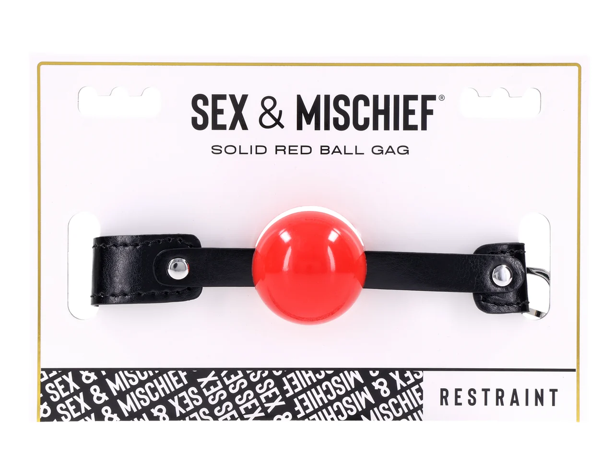 Sportsheets Solid Ball Gag - Red - 2 Inch Diameter