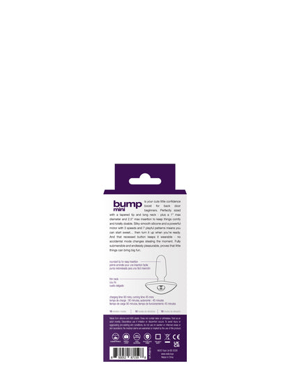 VeDO Bump Mini Rechargeable Phthalate-Free Anal Plug – Purple