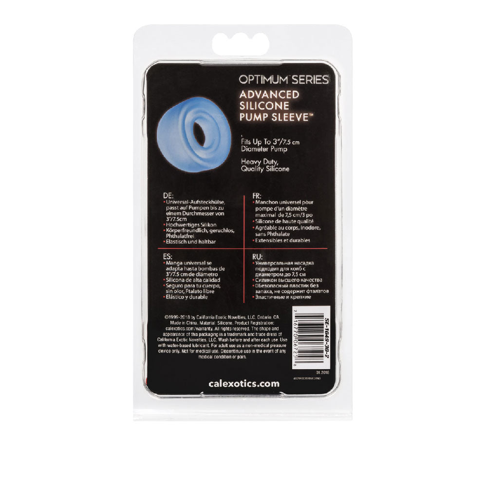 CalExotics Advanced Silicone Pump Sleeve – Blue – Fits Up to 3-Inch