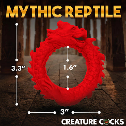 XR Brands Rise of the Dragon Silicone Cock Ring – Red