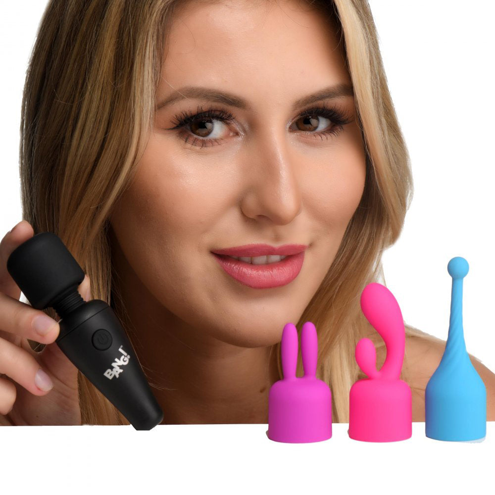 Bang 10x Mini Wand Vibrator with 3 Attachments – Multi-Color