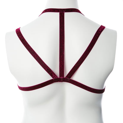 Voodoo Toys Gender Fluid Sugar Coated Harness – Large/XXLarge – Raspberry