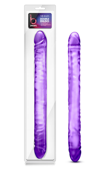 Blush B Yours 18 Inch Double Dildo - Purple - Flexible and Realistic Design