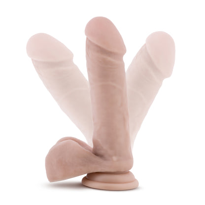 Dr. Skin Plus 8 Inch Posable Dildo with Balls - Vanilla