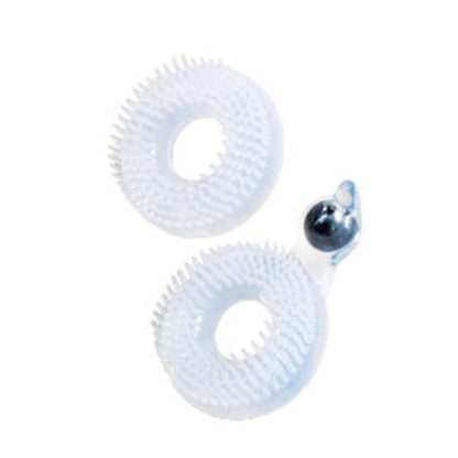 Nasstoys Enhancer Dual Love Rings - Clear - Silicone Cock Rings with Textured Design