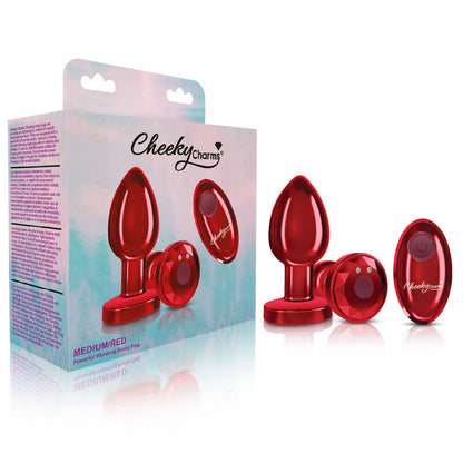 Viben Vibrating Red Metal Remote Plug – Medium – Waterproof and Rechargeable