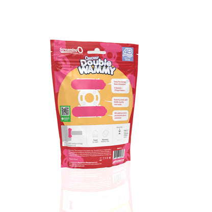 Screaming O 4B Double Wammy Vibrating Ring – Red