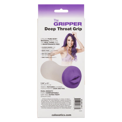 CalExotics Gripper Deep Throat Grip – Purple – Closed Ended Masturbator