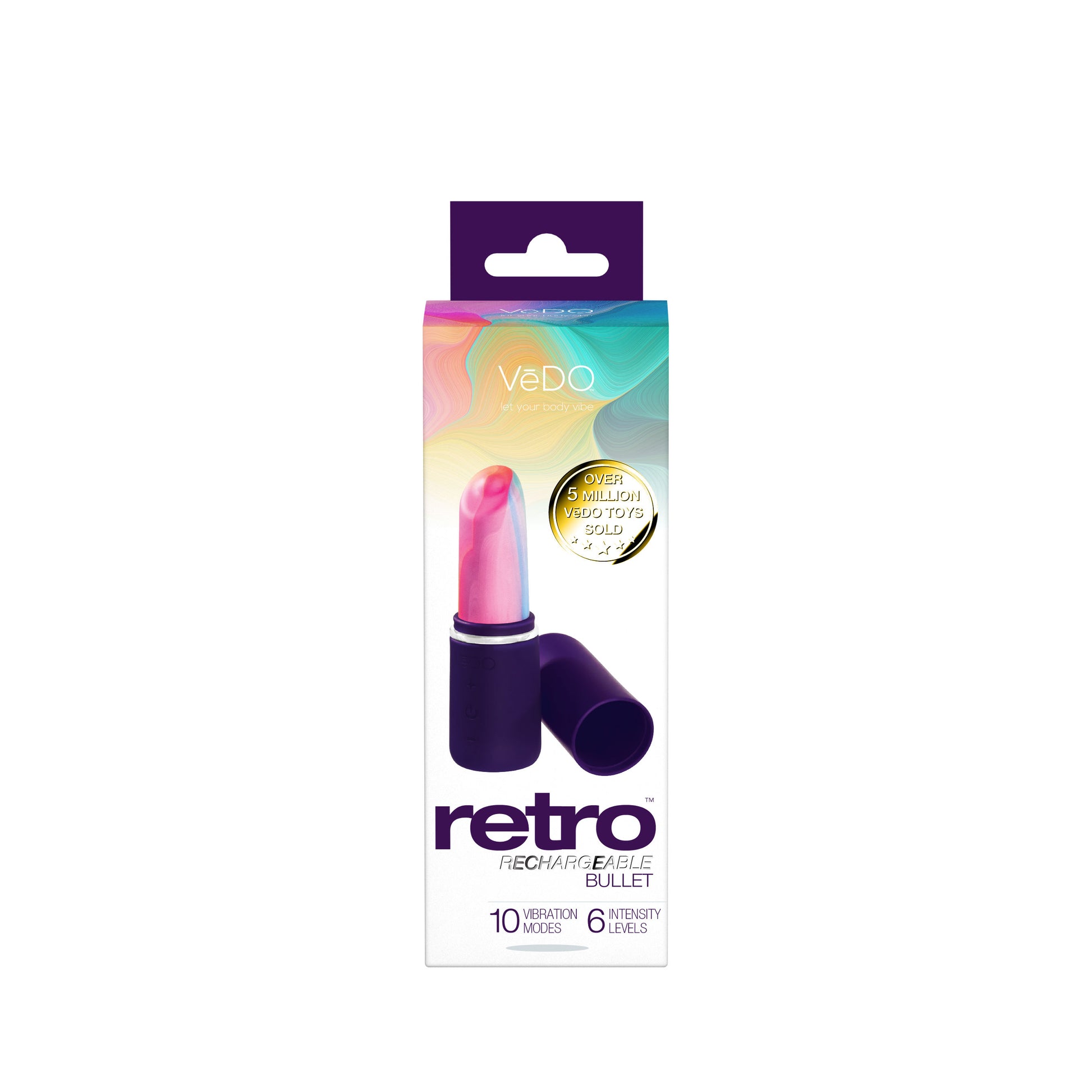 VeDO Retro Rechargeable Bullet - Multi-Function Vibrator - Purple