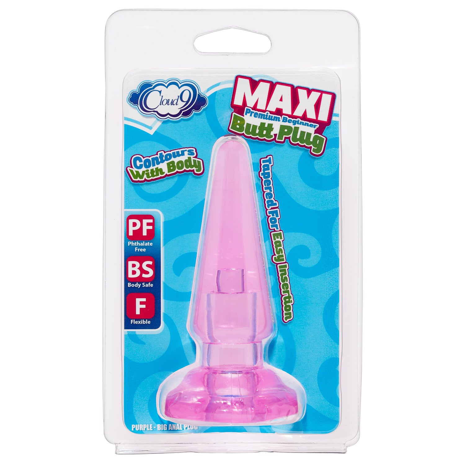 Cloud 9 Maxi Butt Plug – Tapered Anal Plug – Purple