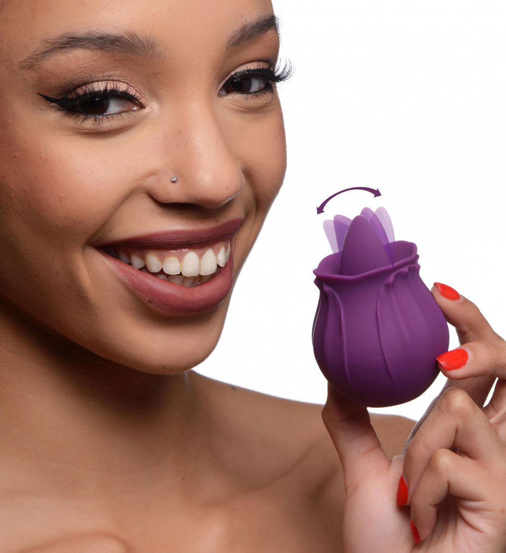 Inmi Bloomgasm Wild Violet Licking Silicone Stimulator - Violet