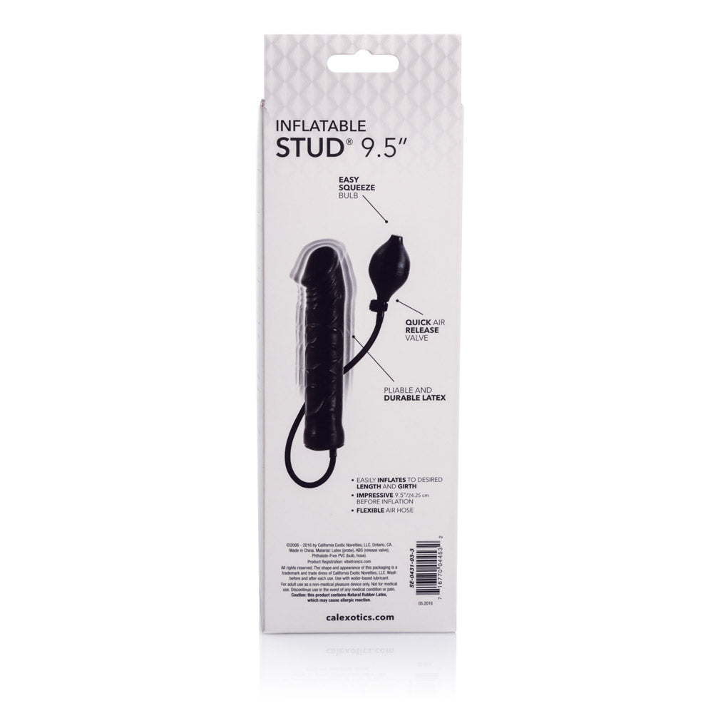 CalExotics Inflatable Stud 9.5 Inch Inflatable Dong - Black