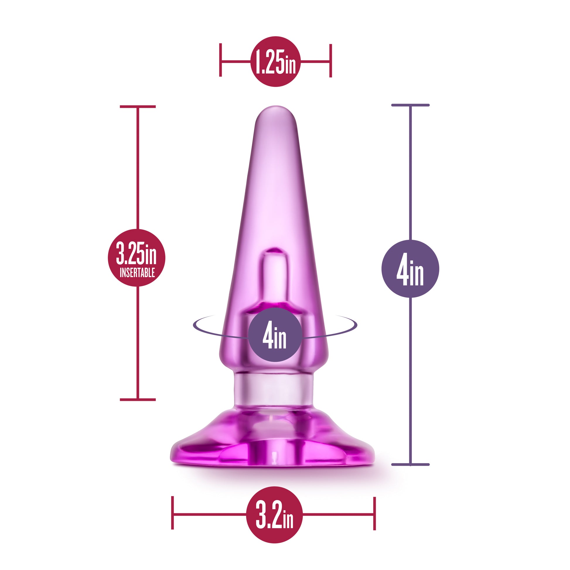 Blush Novelties Basic Anal Plug - 4" Length - Pink