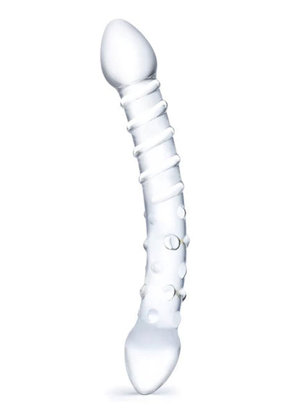 Electric Novelties Double Trouble Glass Dildo – Clear – Dual-Ended for G-spot and P-spot Stimulation