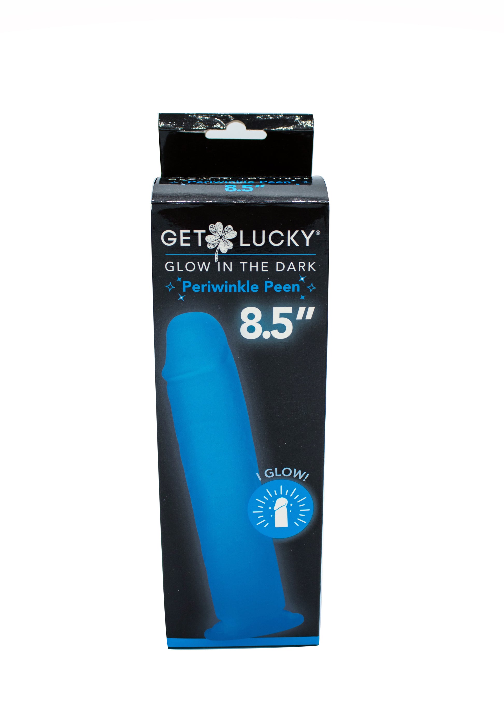 Viben Glow-in-the-Dark Periwinkle Peen Dildo 8.5" - Realistic and Waterproof