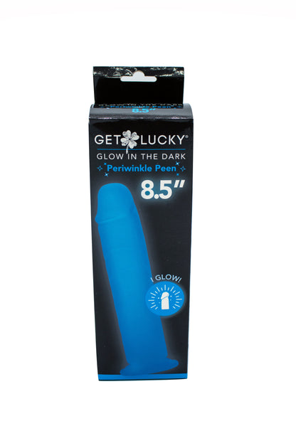 Viben Glow-in-the-Dark Periwinkle Peen Dildo 8.5" - Realistic and Waterproof