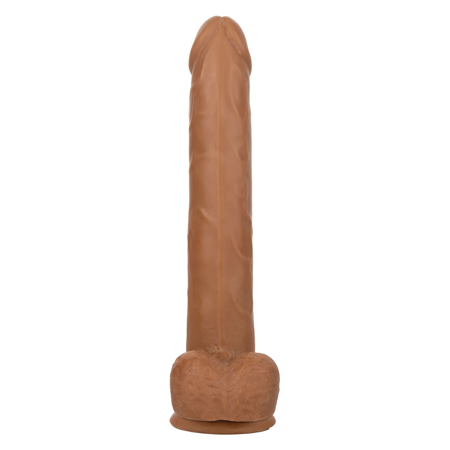 CalExotics Size Queen 10-Inch Realistic Dildo with Suction Cup Base - Brown