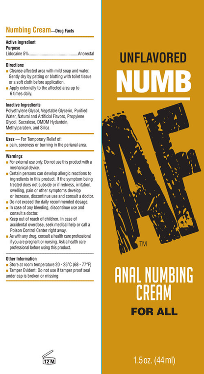 Little Genie Numb AF Anal Desensitizing Gel - Unflavored - 1.5 Fl. Oz.
