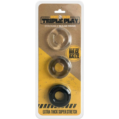 Rascal Triple Play Cock Ring – Multi-Color Set with Thick Girth