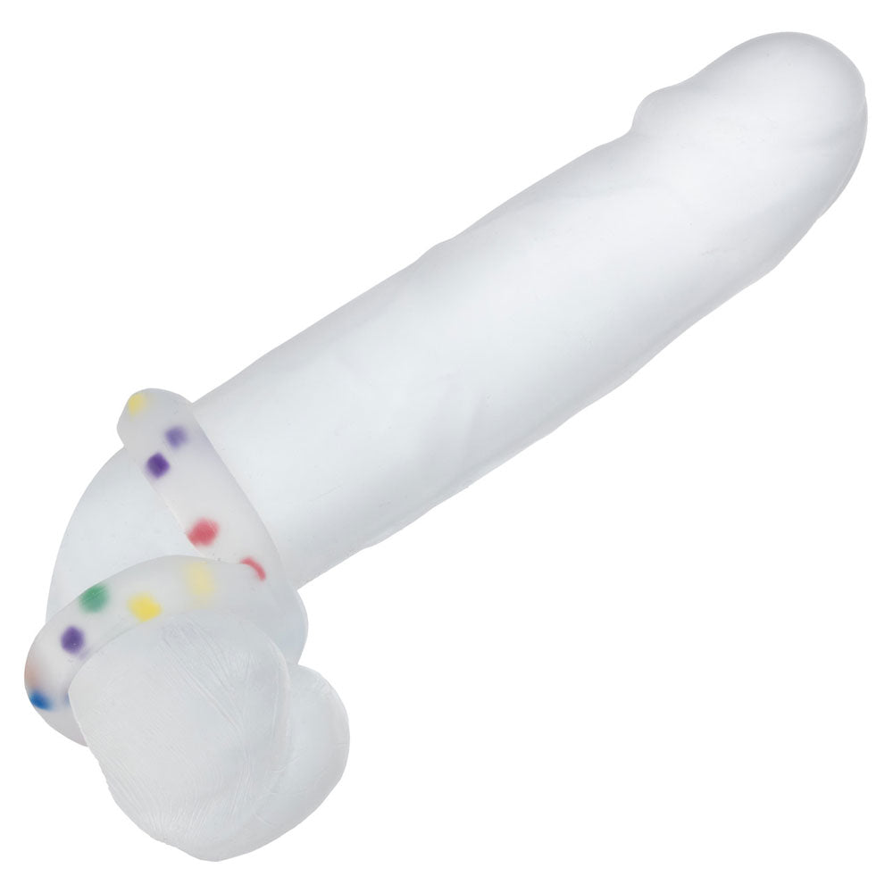 CalExotics Alpha Liquid Silicone Crazy 8 Party Ring – Multi Color