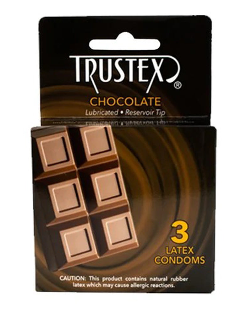 Trustex Flavored Lubricated Condoms - Chocolate Flavor - 3 Pack