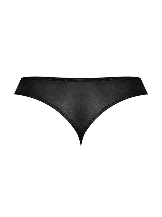 Sassy Lace - Open Ring Thong - Small/medium - Black