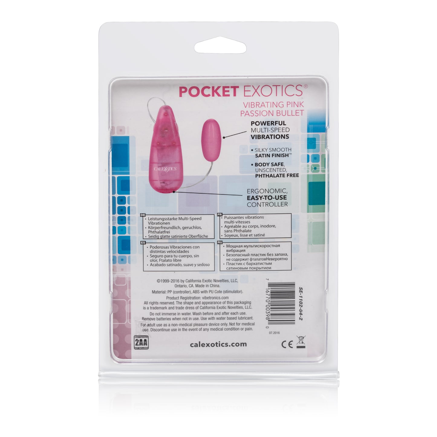 CalExotics Pocket Exotics Bullet Vibrator – Pink – Multi-Speed