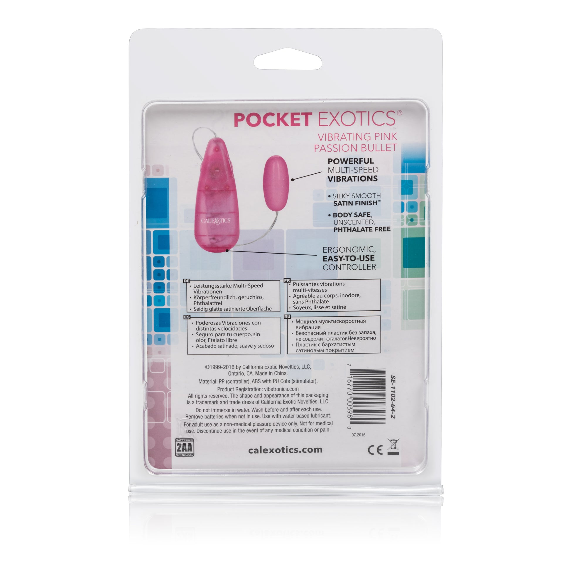 CalExotics Pocket Exotics Bullet Vibrator – Pink – Multi-Speed