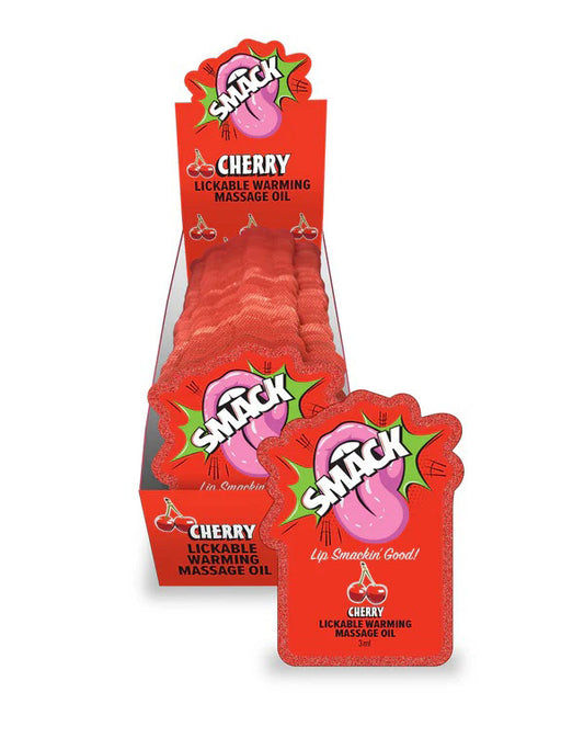 Little Genie Smack Lickable Massage Oil - Cherry Flavor, 3ml Pouch