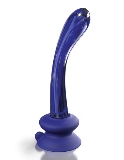 Pipedream Icicles No. 89 G-Spot Glass Wand with Silicone Suction Cup - Blue