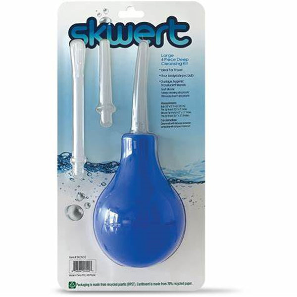 Skwert Medium Douche Kit 8oz with Three Unique Wands – Blue
