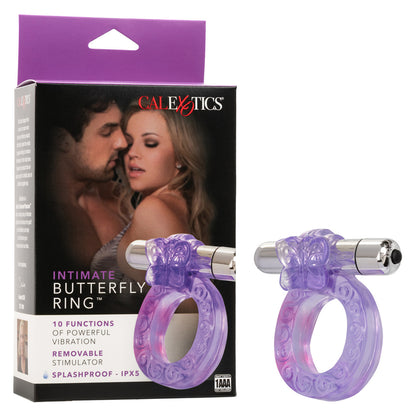 CalExotics Intimate Butterfly Ring – Purple – Multi-Speed Vibrating Enhancer