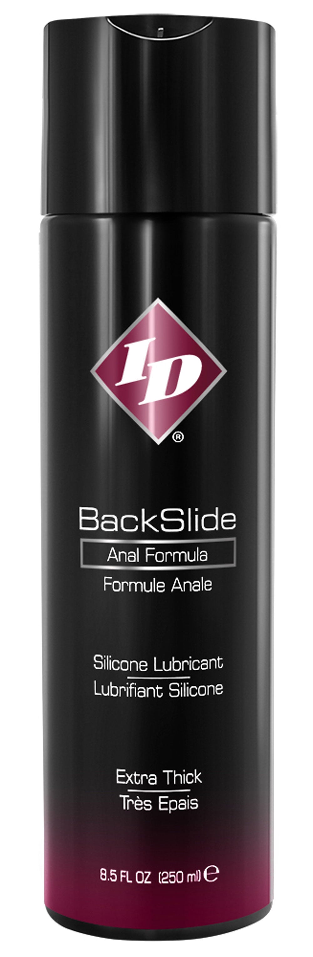 ID BackSlide Silicone Lubricant 8.5 Oz – Silicone-Based Anal Lubricant with Clove and Spilanthes Extract