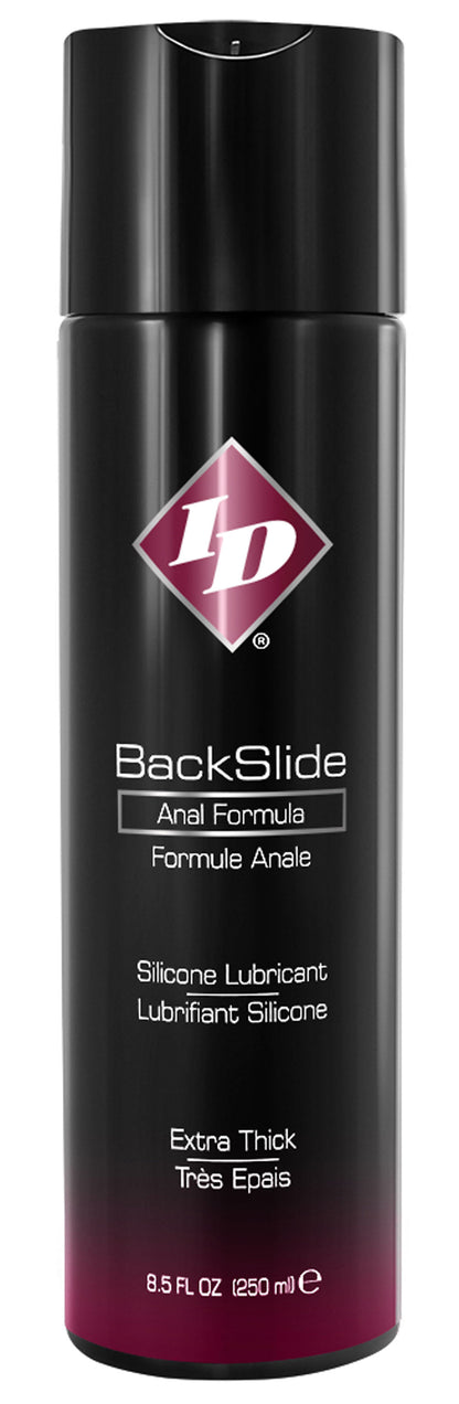 ID BackSlide Silicone Lubricant 8.5 Oz – Silicone-Based Anal Lubricant with Clove and Spilanthes Extract