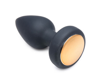 XR Brands 7x Light Up Rechargeable Anal Plug – Black – 7 Vibration Modes