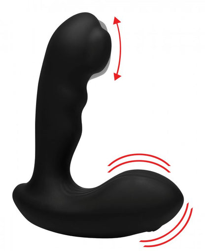 XR Brands 7x P-Milker Silicone Prostate Stimulator with Remote Control – Black
