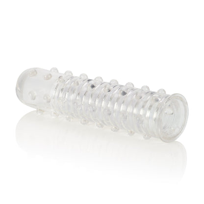CalExotics Reversible Sleeve with Ridges and Pleasure Nodules - Clear