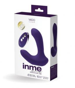 INME Rechargeable Dual Vibe with Remote – Purple