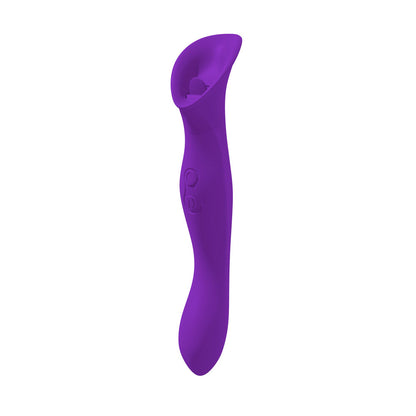 Petallux Clitoral Stimulator - Dual-Ended Waterproof Silicone Vibrator - Purple