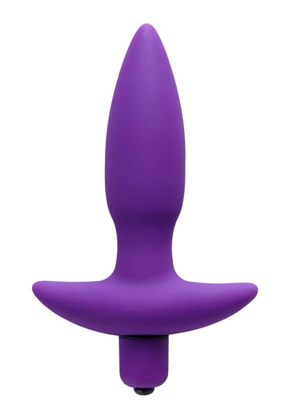 Aria Vibrating Silicone Anal Plug - Small with Multi-Speed Vibrations - Purple