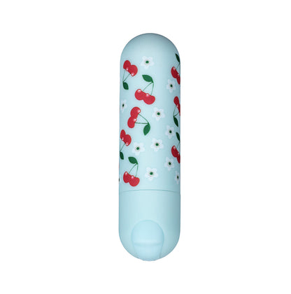 Maia Novelties Sherri Super Charged Mini Bullet - Teal with Cherry Flower Print